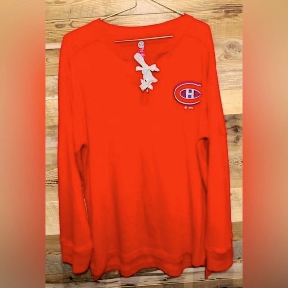 Montreal Canadians Official NHL light sweatshirt lace up tunic hockey sports USL - Picture 2 of 5